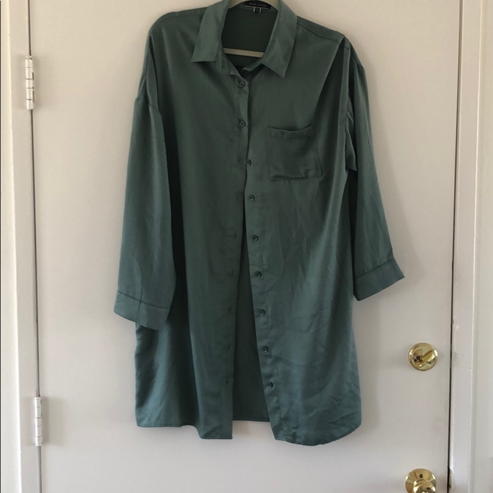 Green button up